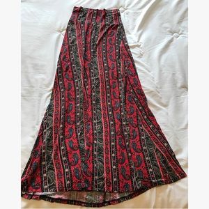 Paisley patterned maxi skirt